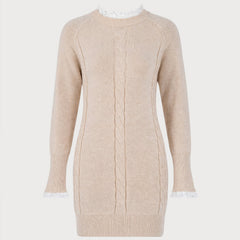 Corienne - Ruffled Knit Sweater Dress Autumn Wear — view 2 of 4
