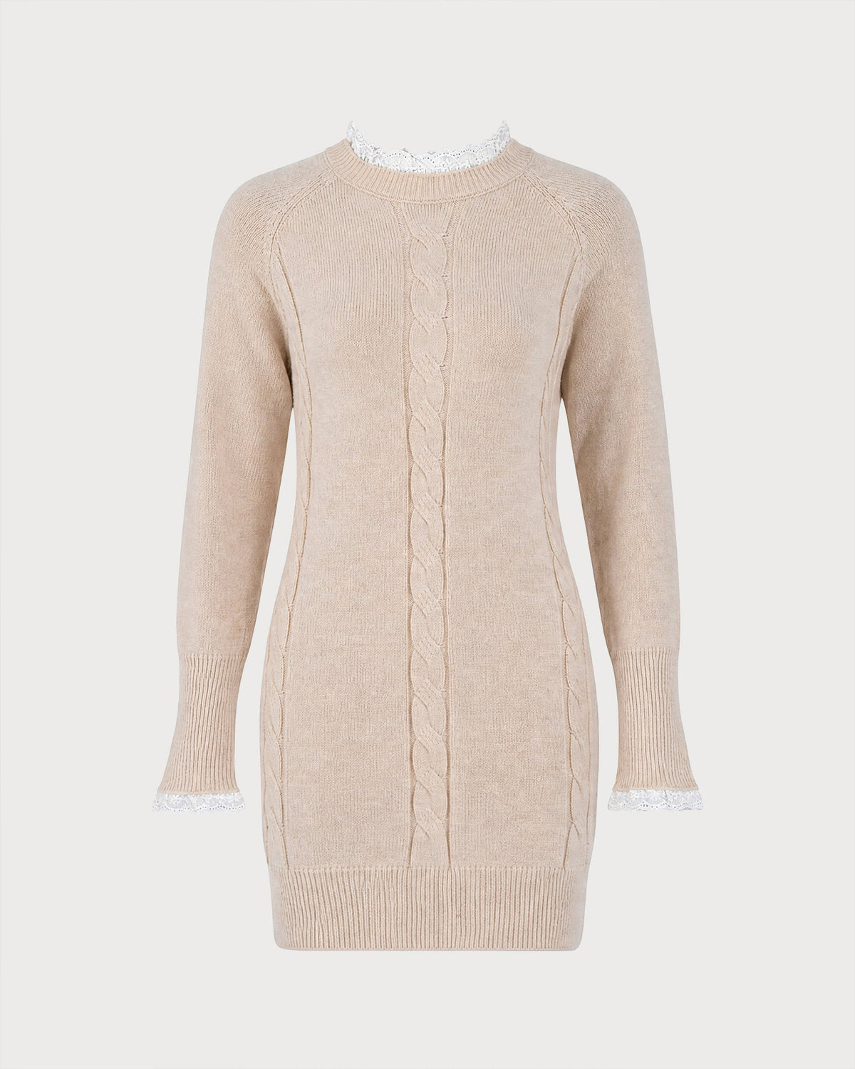 Corienne - Ruffled Knit Sweater Dress Autumn Wear — view 2 of 4