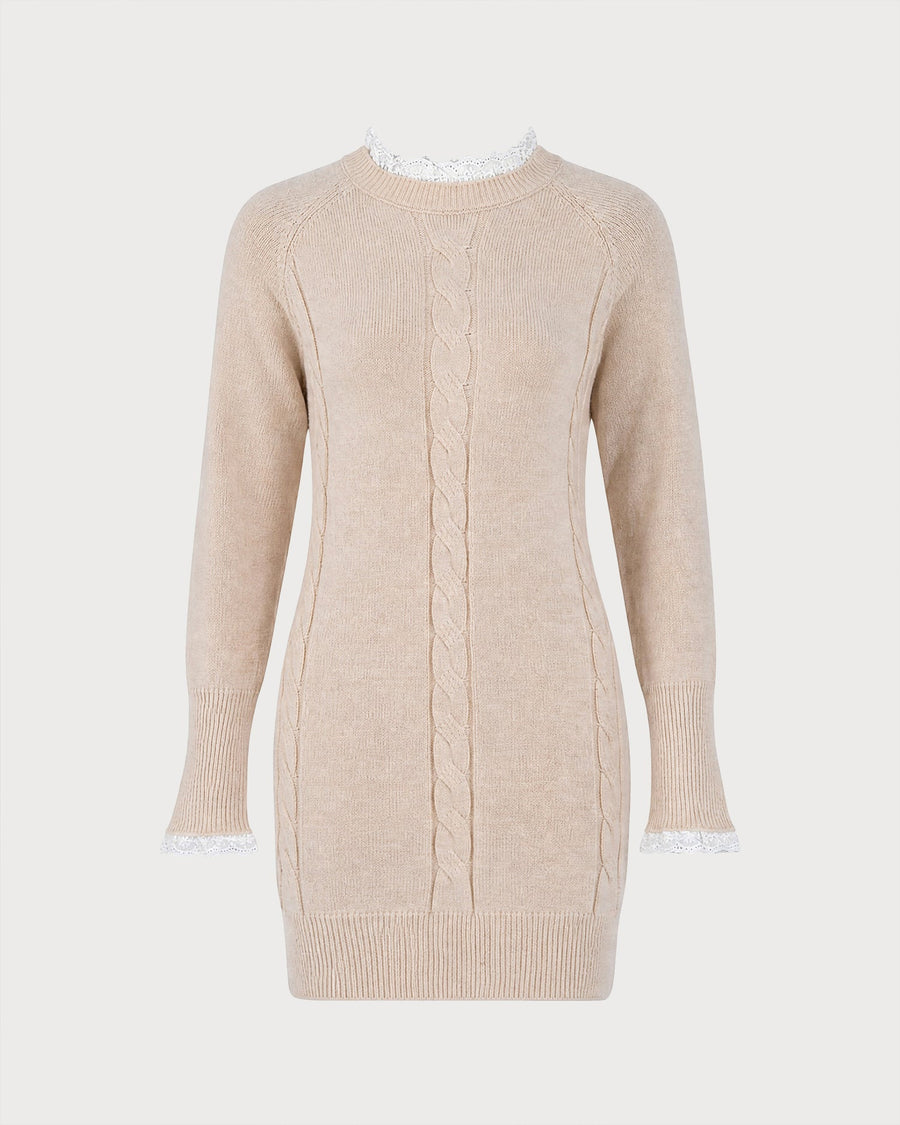 Corienne - Ruffled Knit Sweater Dress Autumn Wear — view 2 of 4
