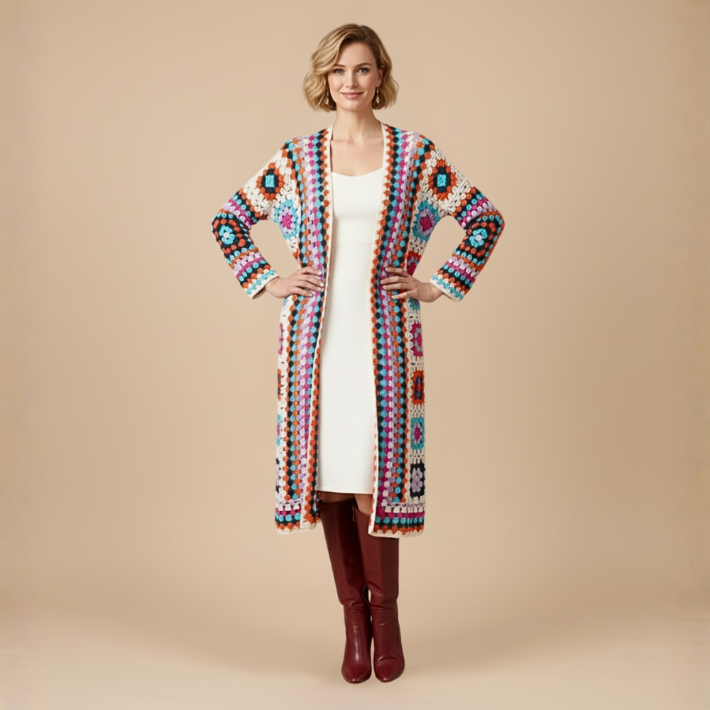 Corravine - Longline Open Front Crochet Cardigan Layering — view 2 of 4