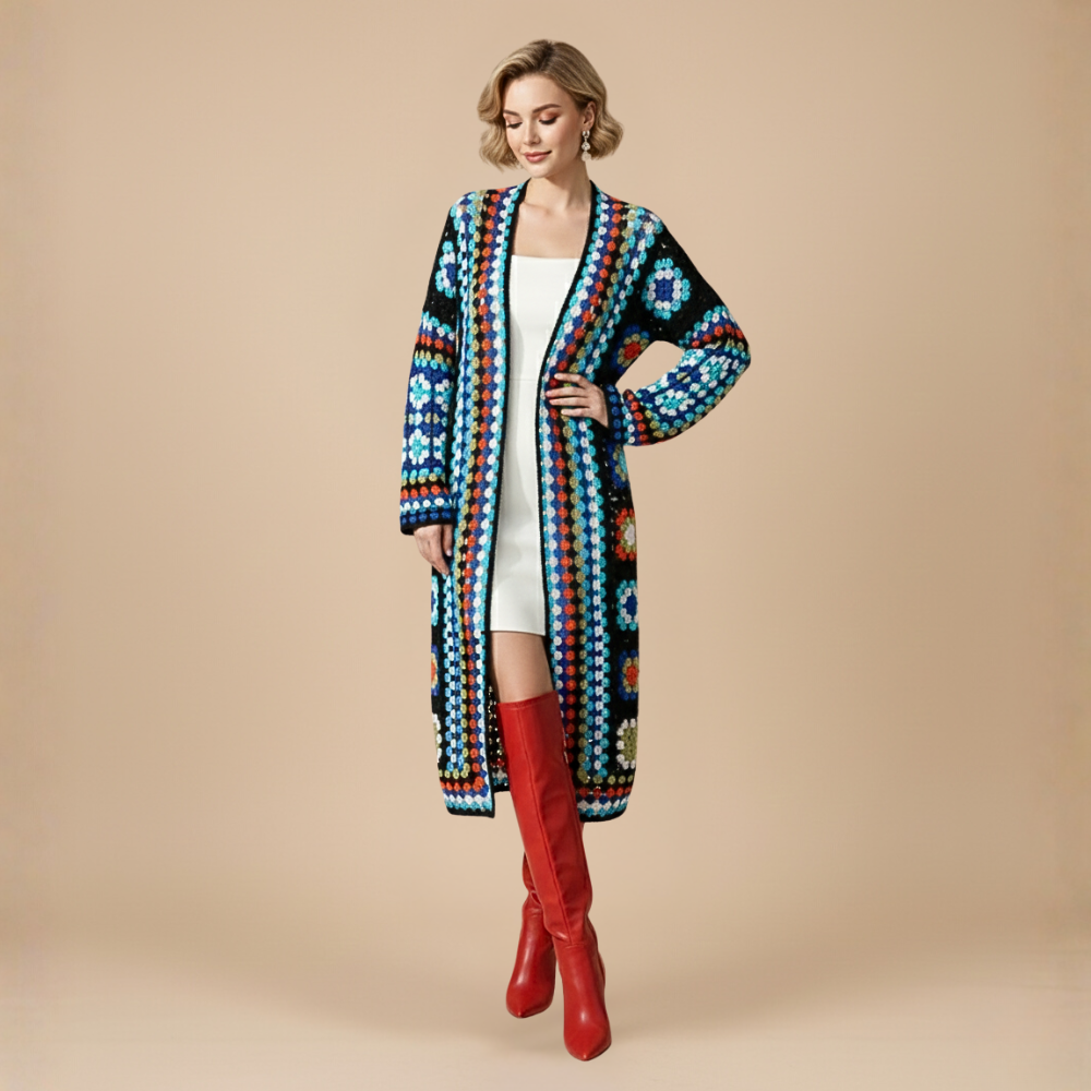 Corravine - Longline Open Front Crochet Cardigan Layering — view 4 of 4