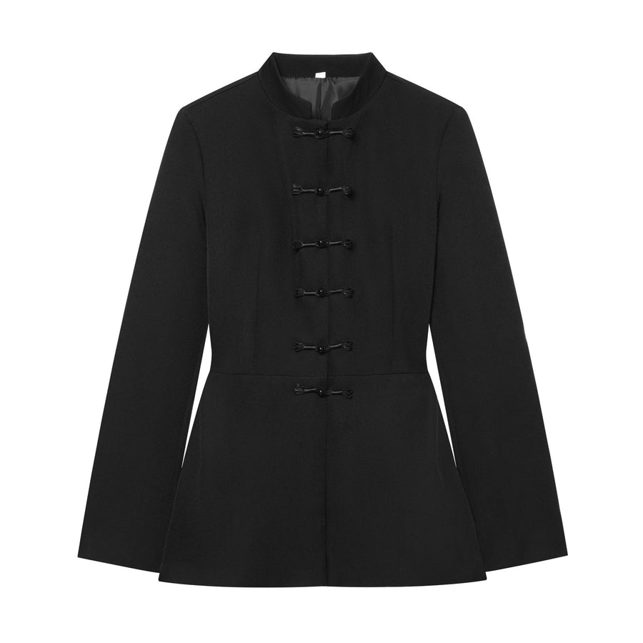 Corvael - Mandarin Collar Knot Closure Jacket Formal Wear — view 2 of 8