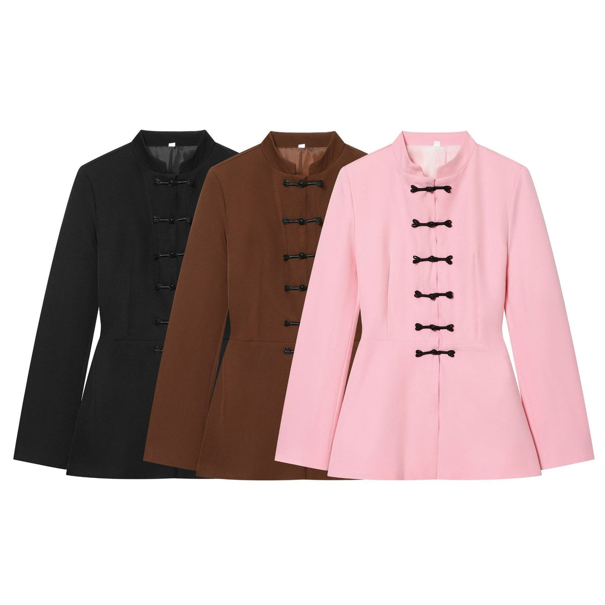 Corvael - Mandarin Collar Knot Closure Jacket Formal Wear — view 5 of 8
