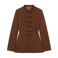 Corvael - Mandarin Collar Knot Closure Jacket Formal Wear — view 8 of 8
