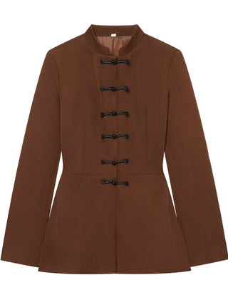 Corvael - Mandarin Collar Knot Closure Jacket Formal Wear — view 8 of 8