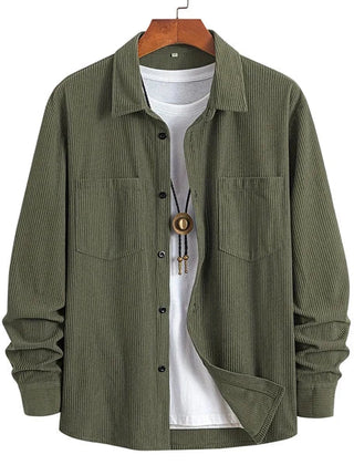 Corvale - Corduroy Button-Front Shirt Casual Everyday Wear — view 2 of 9
