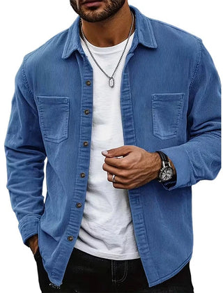 Corvale - Corduroy Button-Front Shirt Casual Everyday Wear — view 3 of 9