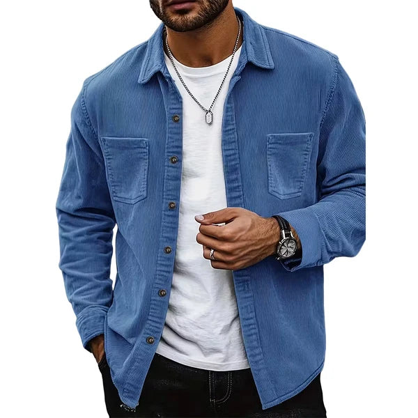 Corvale - Corduroy Button-Front Shirt Casual Everyday Wear — view 3 of 9