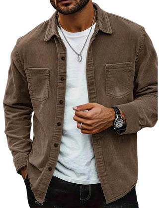 Corvale - Corduroy Button-Front Shirt Casual Everyday Wear — view 4 of 9