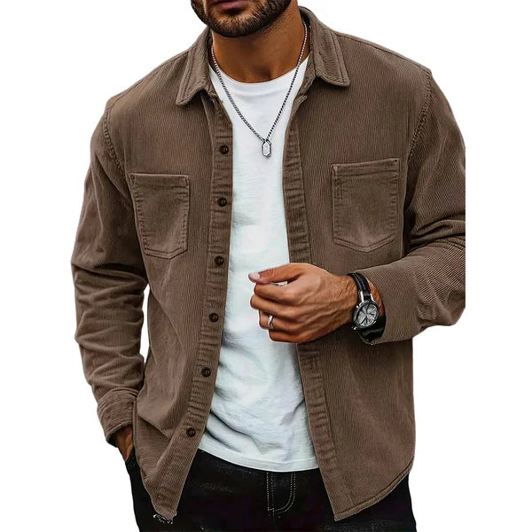 Corvale - Corduroy Button-Front Shirt Casual Everyday Wear — view 4 of 9
