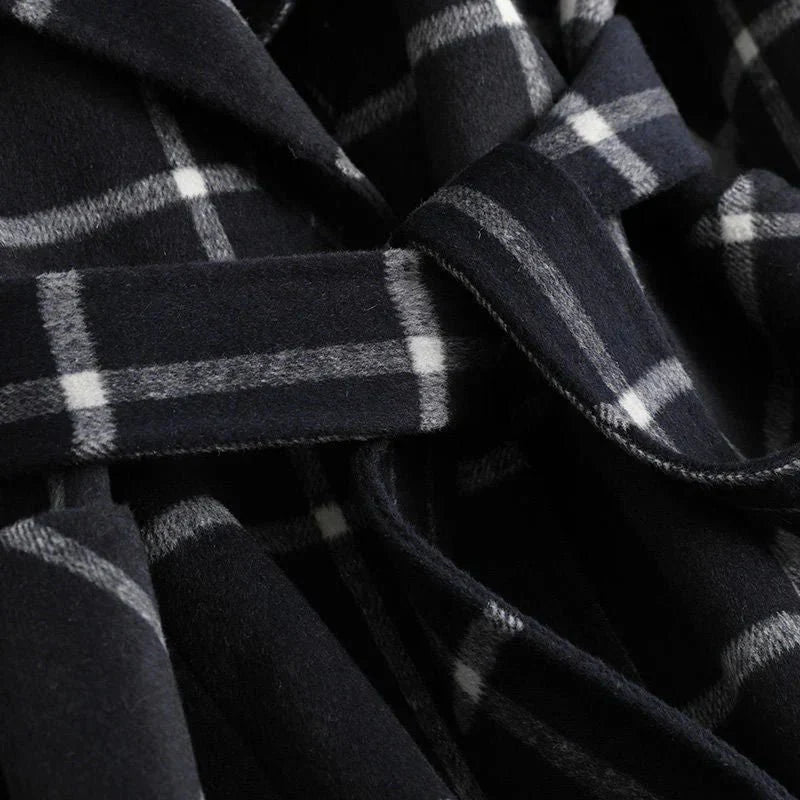 Corveline - Plaid Winter Trench Coat Daytime Evening Wear — view 9 of 10