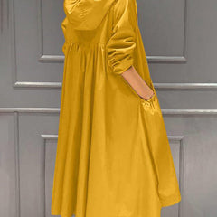 Corvelle - Hooded A-Line Trench Coat For Cooler Days — view 2 of 6