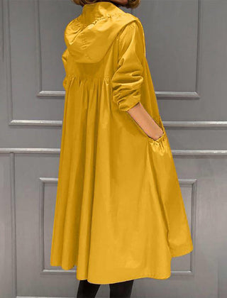 Corvelle - Hooded A-Line Trench Coat For Cooler Days — view 2 of 6