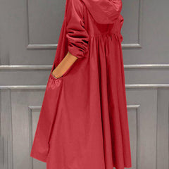 Corvelle - Hooded A-Line Trench Coat For Cooler Days — view 3 of 6