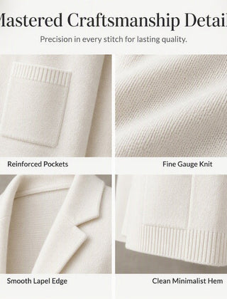 Corvellina - Knit Lapel Cardigan Everyday Layering — view 4 of 7