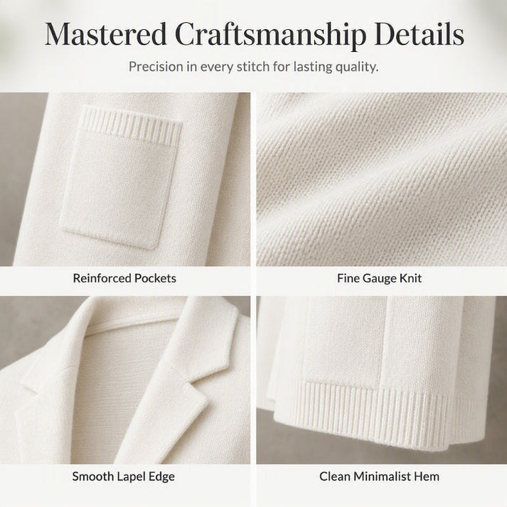 Corvellina - Knit Lapel Cardigan Everyday Layering — view 4 of 7