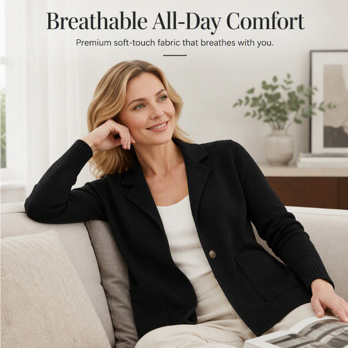 Corvellina - Knit Lapel Cardigan Everyday Layering — view 5 of 7