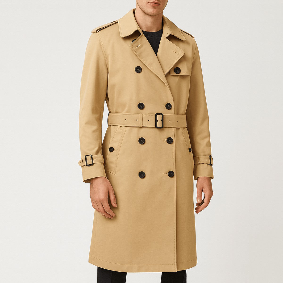 Corviano - Belted Trench Coat Spring Autumn Layering