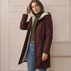 Corviva - Long Hooded Weatherproof Coat Everyday Cold Weather Wear — view 7 of 10