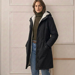 Corviva - Long Hooded Weatherproof Coat Everyday Cold Weather Wear — view 9 of 10