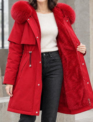 Cosetta - Longline Hooded Coat Winter Weather Layering — view 3 of 7