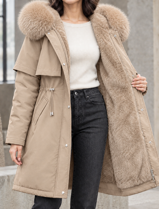 Cosetta - Longline Hooded Coat Winter Weather Layering — view 4 of 7