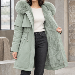 Cosetta - Longline Hooded Coat Winter Weather Layering — view 5 of 7
