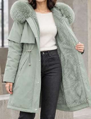 Cosetta - Longline Hooded Coat Winter Weather Layering — view 5 of 7