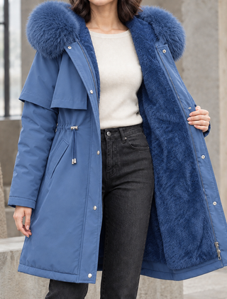 Cosetta - Longline Hooded Coat Winter Weather Layering — view 6 of 7