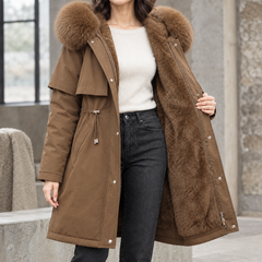 Cosetta - Longline Hooded Coat Winter Weather Layering — view 7 of 7