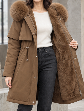 Cosetta - Longline Hooded Coat Winter Weather Layering — view 7 of 7