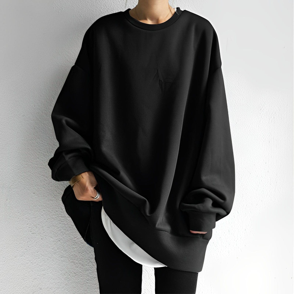 Cosswell - Relaxed Oversized Textured Sweater Everyday Layering — view 2 of 6