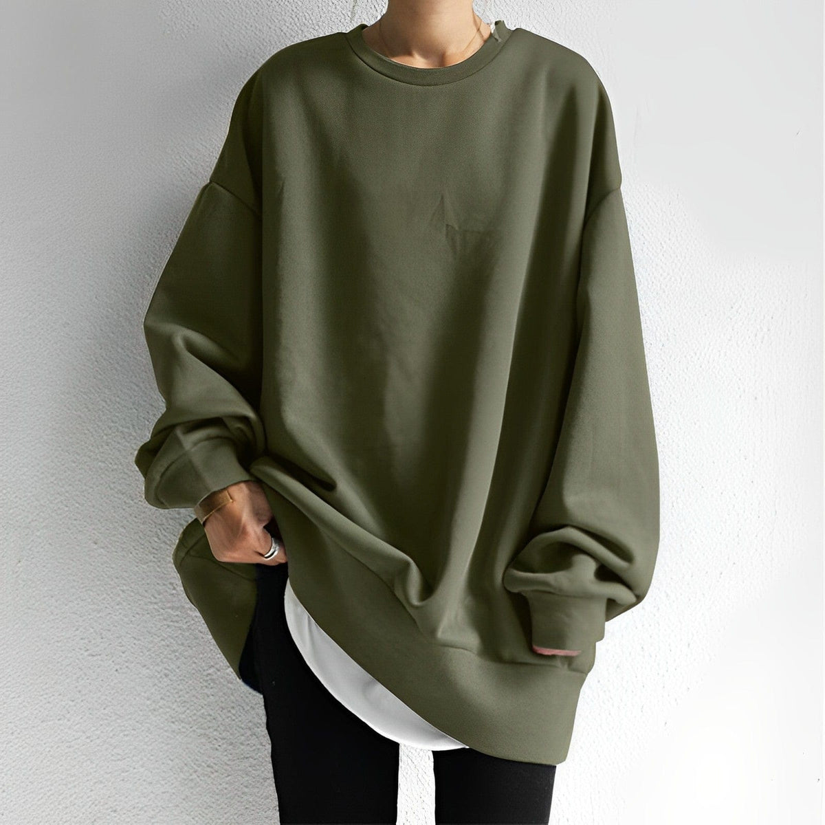 Cosswell - Relaxed Oversized Textured Sweater Everyday Layering — view 3 of 6