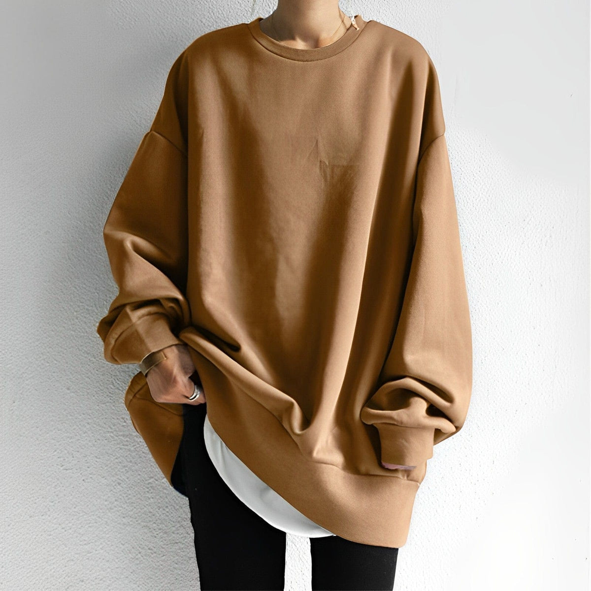 Cosswell - Relaxed Oversized Textured Sweater Everyday Layering — view 6 of 6