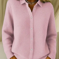 Cozelle - Ribbed Knit Button Front Cardigan Everyday Layering — view 2 of 4