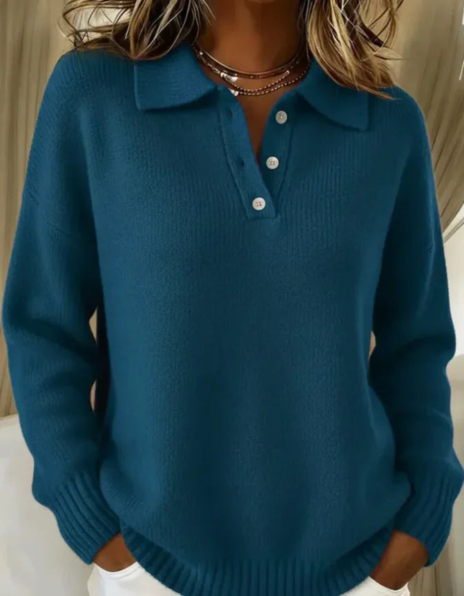 Cozelle - Ribbed Knit Button Front Cardigan Everyday Layering — view 4 of 4