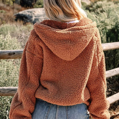 Cozetta - Oversized Teddy Fleece Jacket Cold Weather Wear — view 2 of 10