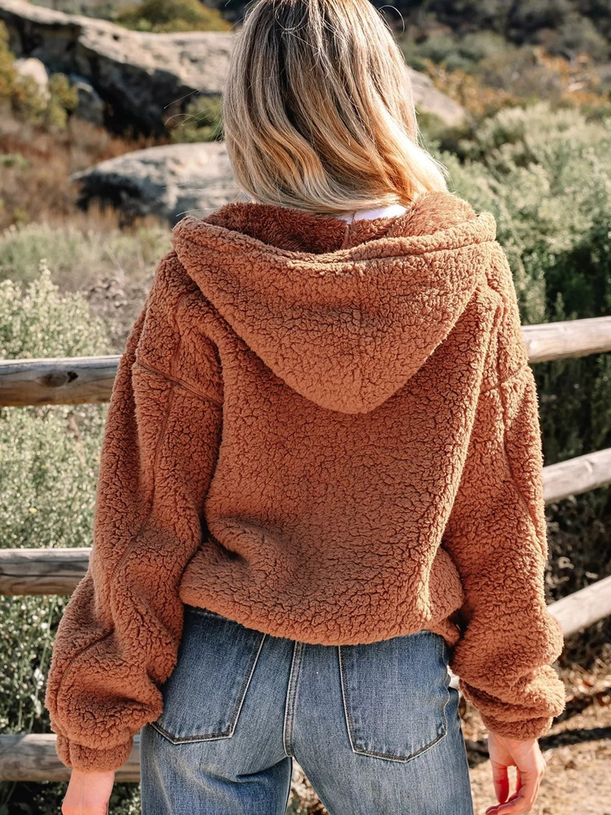 Cozetta - Oversized Teddy Fleece Jacket Cold Weather Wear — view 2 of 10