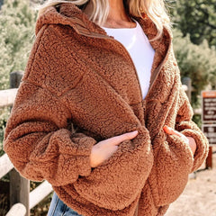 Cozetta - Oversized Teddy Fleece Jacket Cold Weather Wear — view 3 of 10