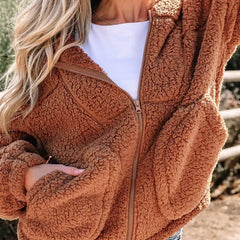 Cozetta - Oversized Teddy Fleece Jacket Cold Weather Wear — view 4 of 10