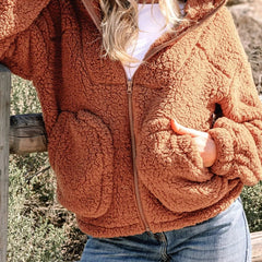 Cozetta - Oversized Teddy Fleece Jacket Cold Weather Wear — view 5 of 10