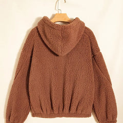 Cozetta - Oversized Teddy Fleece Jacket Cold Weather Wear — view 9 of 10