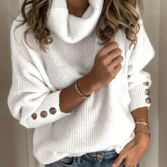 Duskera - Cowl Neck Knit Sweater Cold Weather Layering