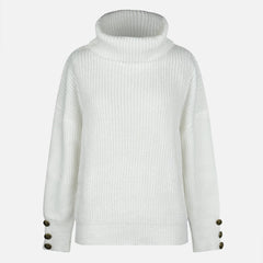Duskera - Cowl Neck Knit Sweater Cold Weather Layering — view 5 of 9