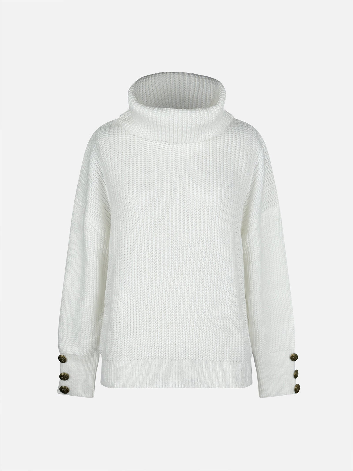 Duskera - Cowl Neck Knit Sweater Cold Weather Layering — view 5 of 9