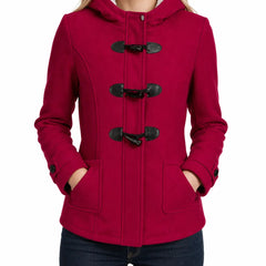 Duvelle - Toggle Front Hooded Duffle Jacket Fall Layering