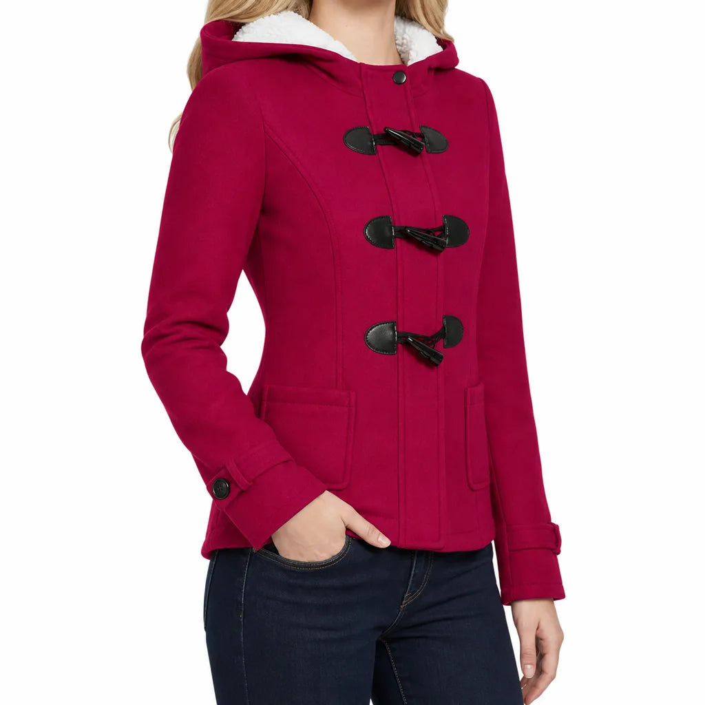 Duvelle - Toggle Front Hooded Duffle Jacket Fall Layering — view 2 of 6