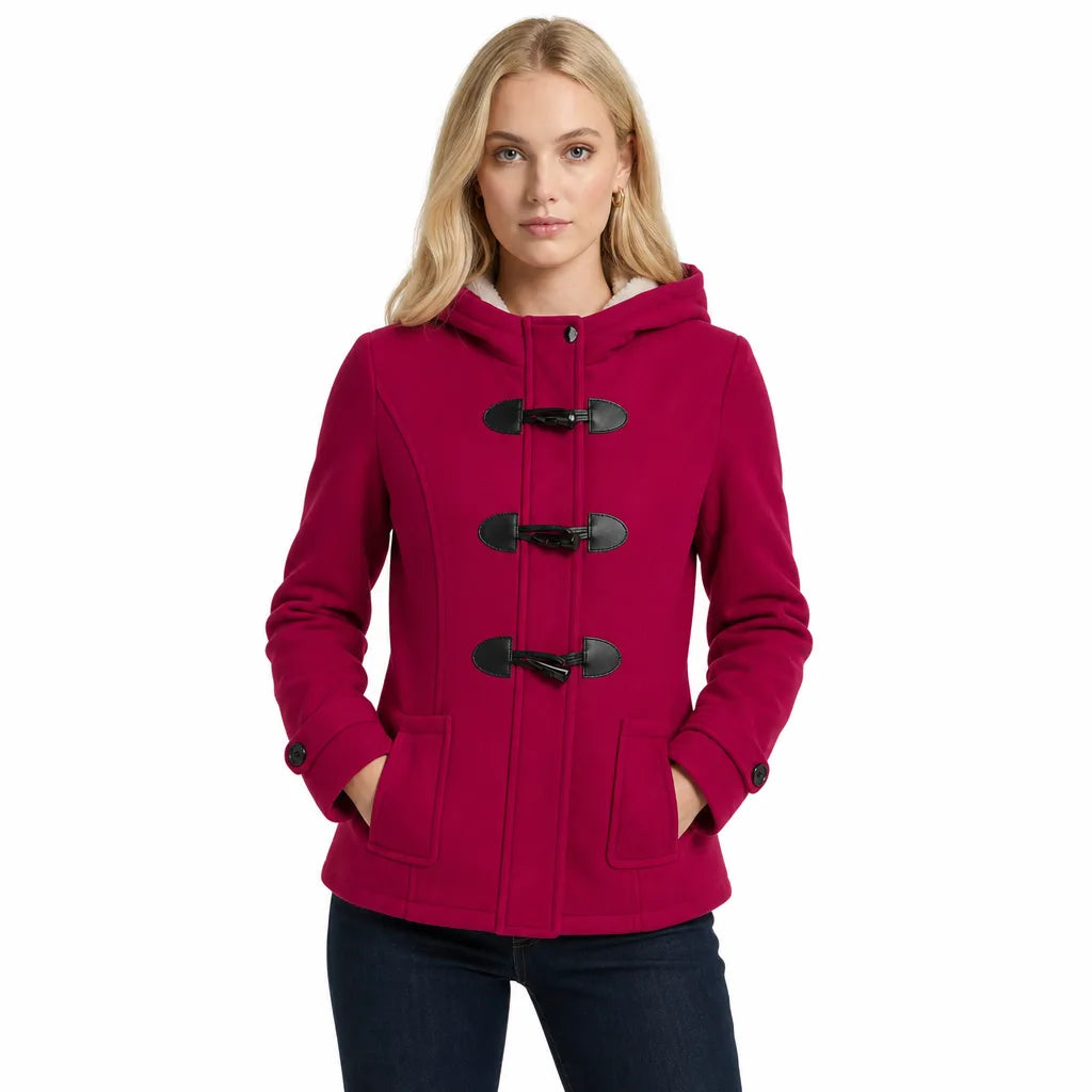 Duvelle - Toggle Front Hooded Duffle Jacket Fall Layering — view 3 of 6
