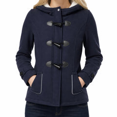 Duvelle - Toggle Front Hooded Duffle Jacket Fall Layering — view 4 of 6
