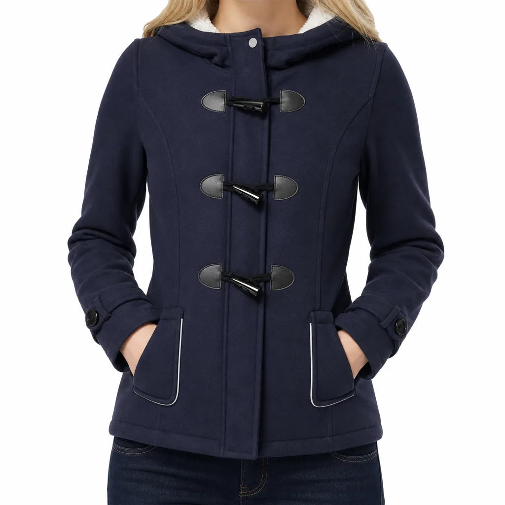 Duvelle - Toggle Front Hooded Duffle Jacket Fall Layering — view 4 of 6
